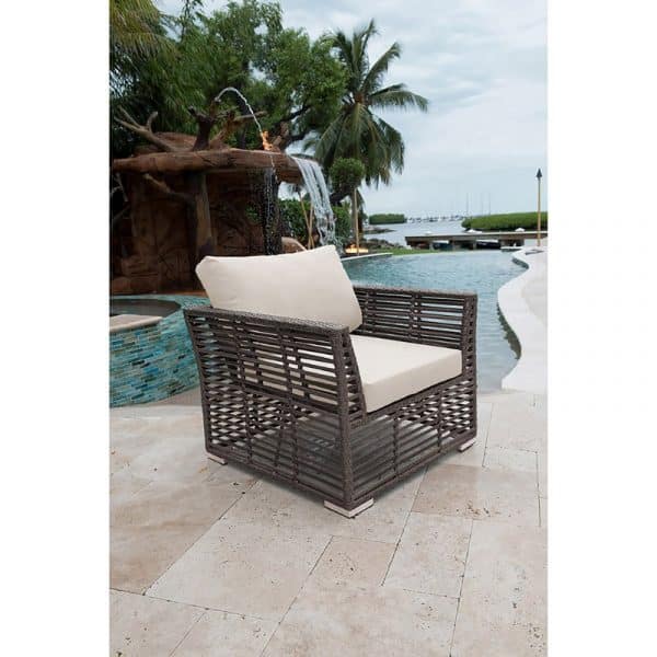 Outdoor Graphite Lounge chair with Cushions by Panama Jack Model PJO-1601-GRY-LC
