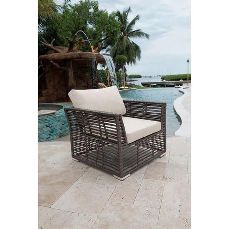Outdoor Graphite Lounge chair with Cushions by Panama Jack Model PJO-1601-GRY-LC