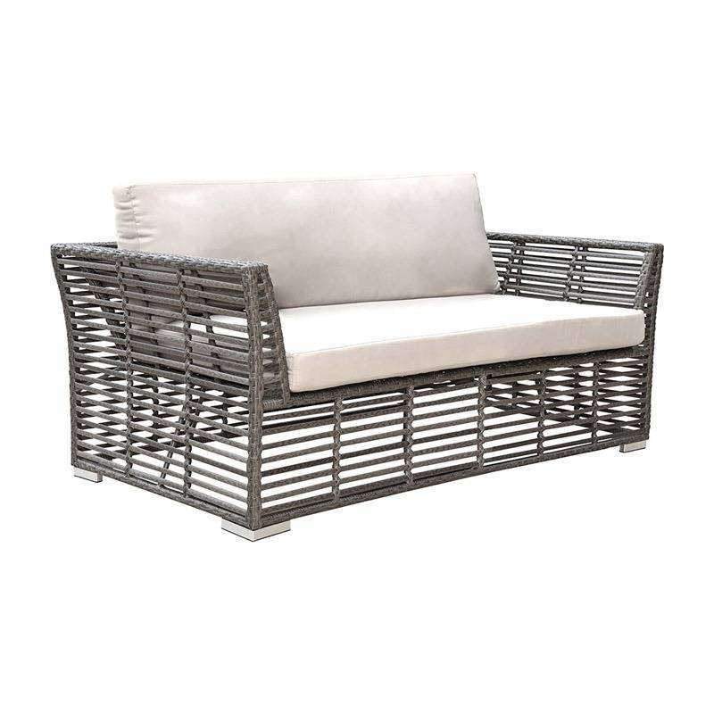 Outdoor Graphite Loveseat with Cushions by Panama Jack Model PJO-1601-GRY-LS