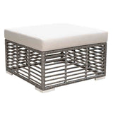 Outdoor Graphite Square Ottoman with Cushion by Panama Jack Model PJO-1601-GRY-OT