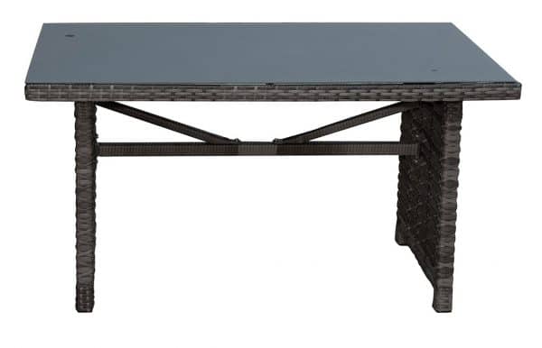 Panama Jack Outdoor Graphite Rectangular High Coffee Table W/Frost Glass by Hospitality Rattan Model PJO-1601-GRY-RC
