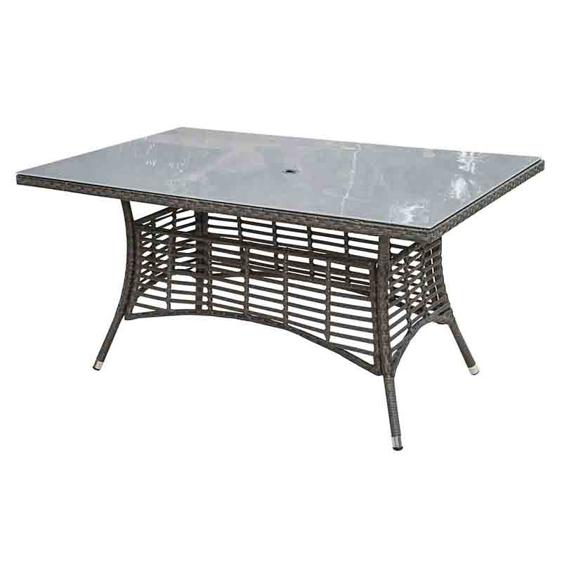 Panama Jack Outdoor Graphite Rectangular Table by Hospitality Rattan Model PJO-1601-GRY-RT