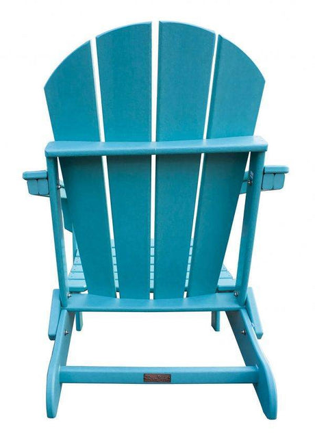 Outdoor Polyresin Folding Teal Adirondack Chair by Panama Jack Model PJO-4001-TEAL