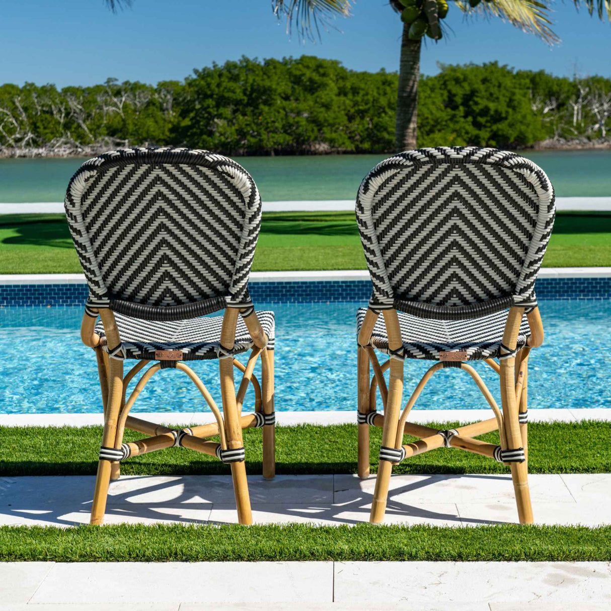 Nerea Set 2 Side Chairs Model PJS-1801-BLK-SC-SET2 by Panama Jack