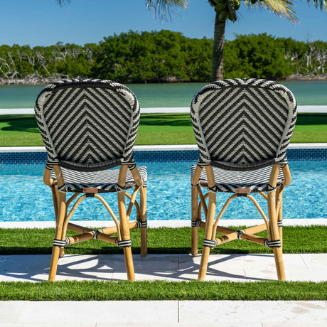 Nerea Set 2 Side Chairs Model PJS-1801-BLK-SC-SET2 by Panama Jack