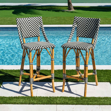 Paige Set 2 Counter Stools Model PJS-1801-BLWH-CS-SET2 by Panama Jack