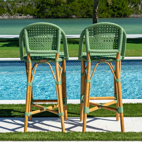 Chloe Set 2 Bar Stools Model PJS-1801-GRN-BS-SET2 by Panama Jack