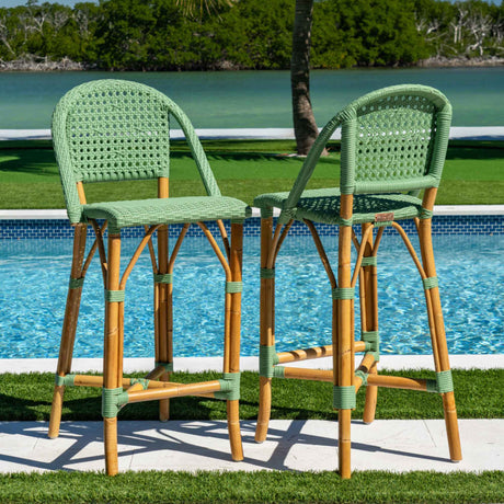 Chloe Set 2 Bar Stools Model PJS-1801-GRN-BS-SET2 by Panama Jack