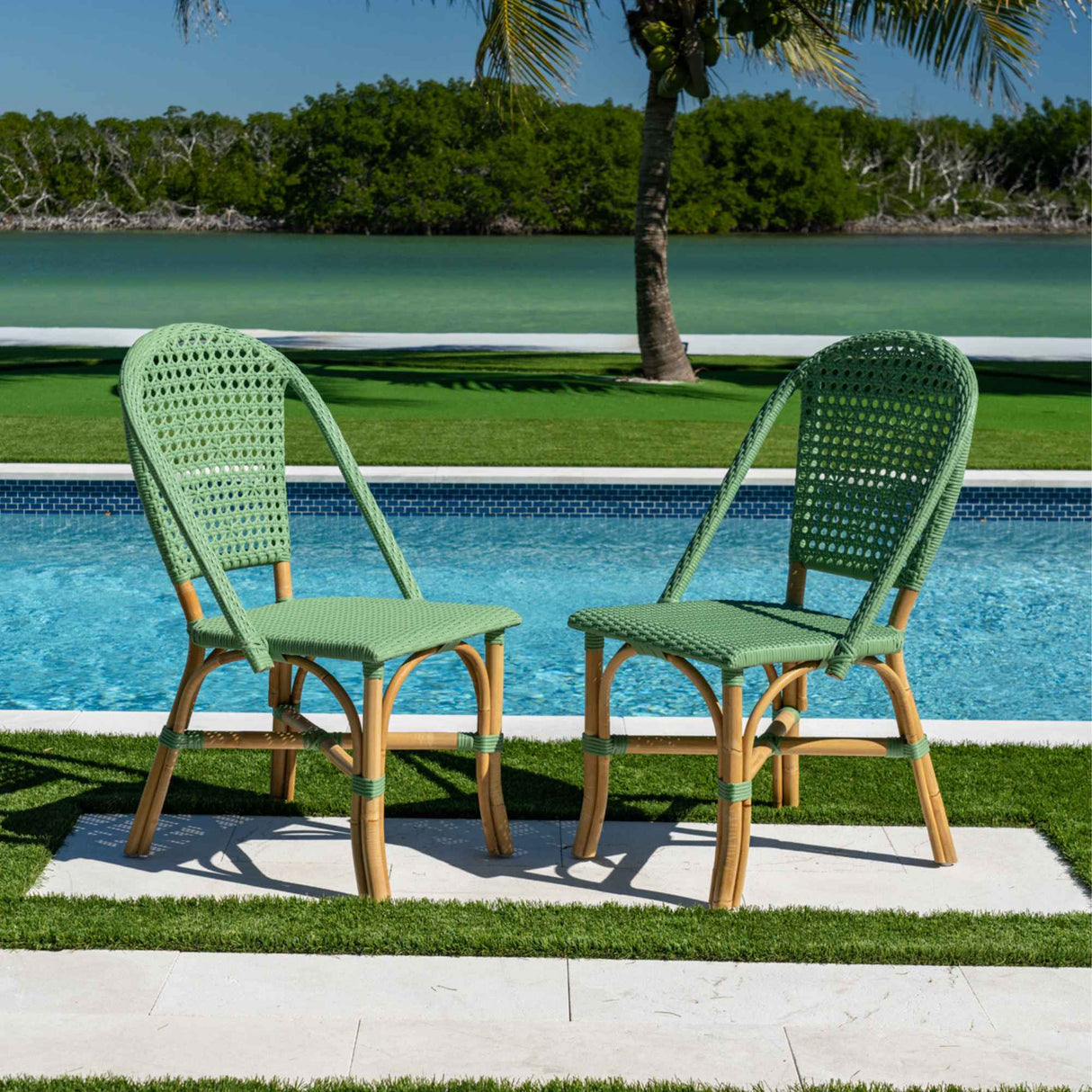 Chloe Set 2 Side Chairs Model PJS-1801-GRN-SC-SET2 by Panama Jack