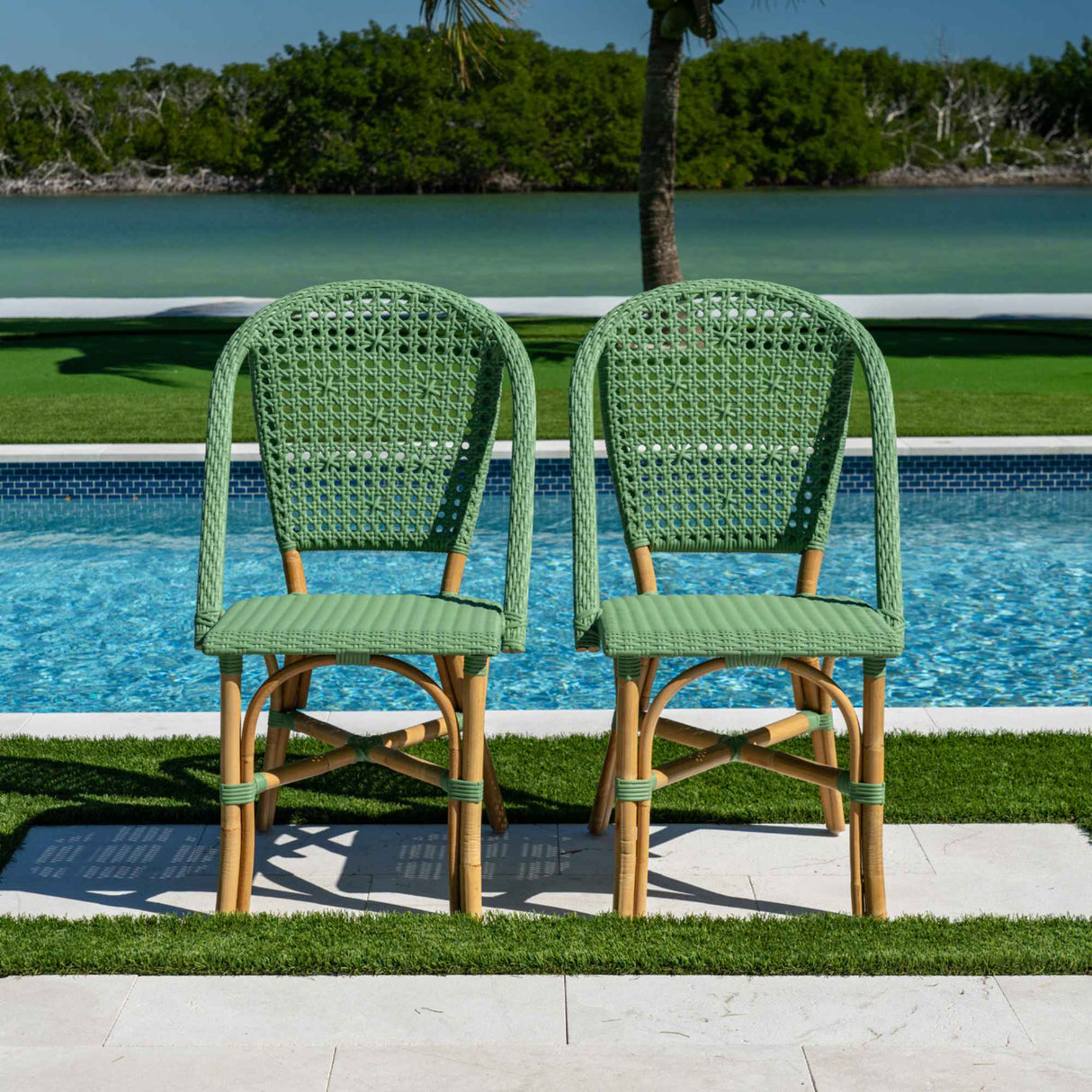 Chloe Set 2 Side Chairs Model PJS-1801-GRN-SC-SET2 by Panama Jack