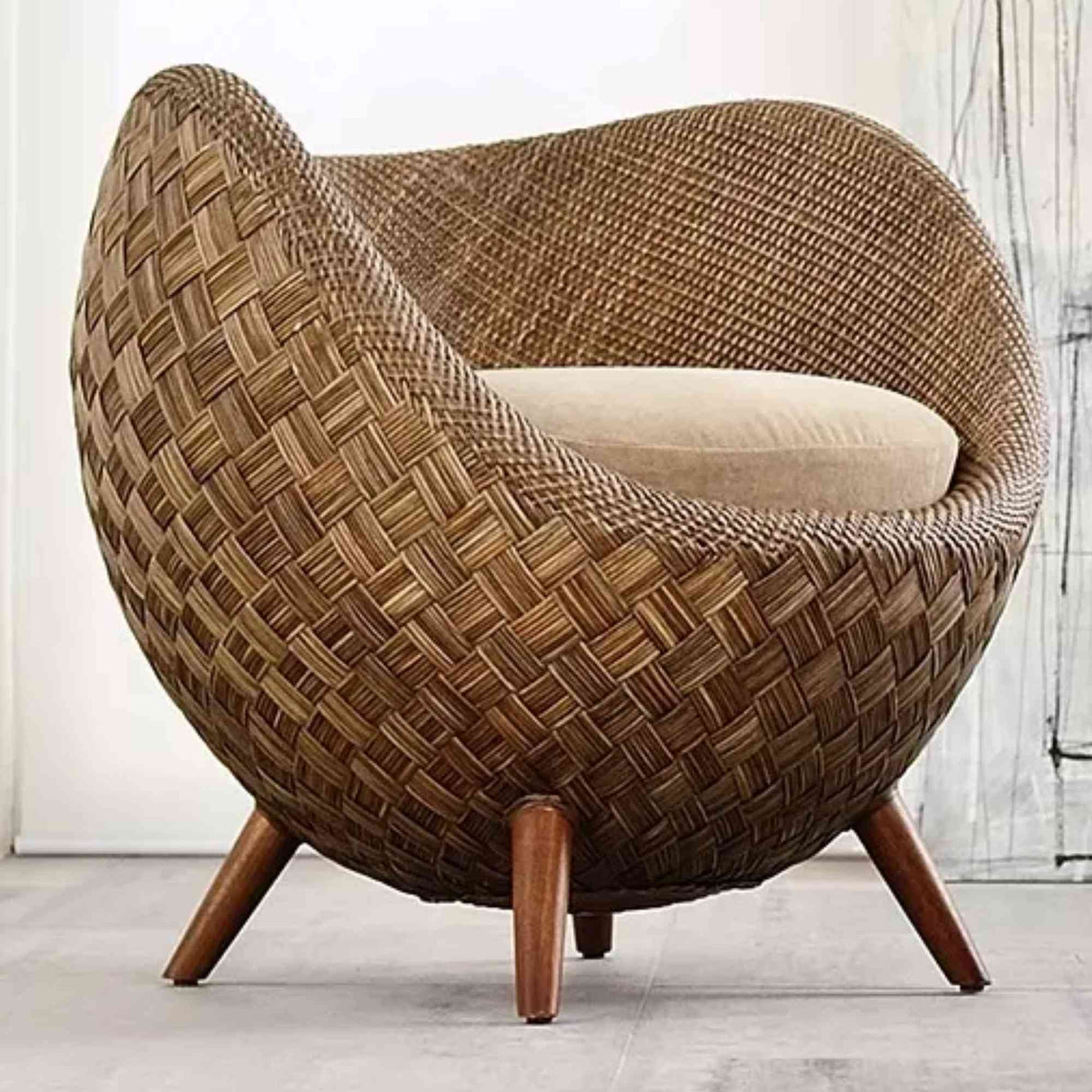 South Seas Revival Occasional Chair Model PJS-2201-NAT-AC by Panama Jack