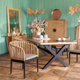 Java Indoor Dining Chair Model PJS-2301-NAT-DAC by Panama Jack