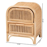 Panhandle Wicker Fair Rattan Nightstand or End Table