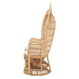 RIVIERA King and Queen BOHEMIAN NATURAL BROWN RATTAN TWO-SEATER PEACOCK CHAIR