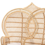 RIVIERA King and Queen BOHEMIAN NATURAL BROWN RATTAN TWO-SEATER PEACOCK CHAIR