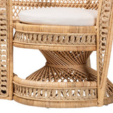 RIVIERA King and Queen BOHEMIAN NATURAL BROWN RATTAN TWO-SEATER PEACOCK CHAIR
