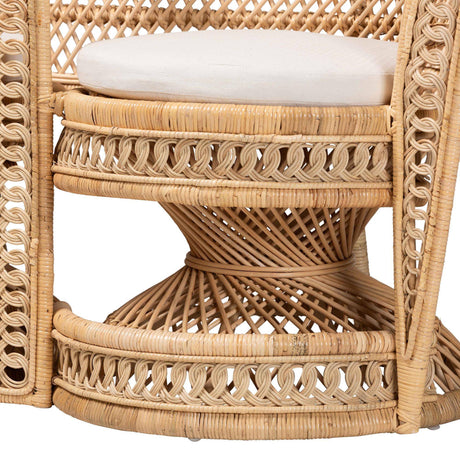RIVIERA King and Queen BOHEMIAN NATURAL BROWN RATTAN TWO-SEATER PEACOCK CHAIR