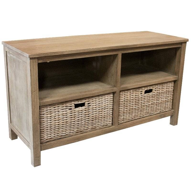 Borneo Rattan and Wood Plasma TV Stand from Capris Furniture Model PS752