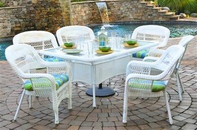 Anchors White 7pc Dining Set by American Outdoor