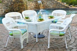 Anchors White 7pc Dining Set by American Outdoor