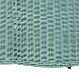 Cove Bohemian Seaguard Green Scalloped Rattan Coffee Table by Wicker Fair