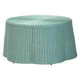 Cove Bohemian Seaguard Green Scalloped Rattan Coffee Table by Wicker Fair