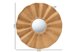 Palms Scalloped Rattan Wall Mirror by Wicker Fair