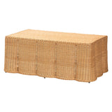 Palm Salloped Rattan Coffee Table by Wicker Fair