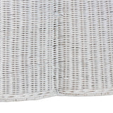 Palm Scalloped Rattan Coffee Table by Wicker Fair