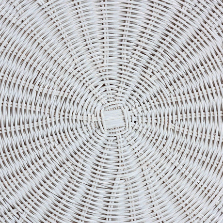 Palm Scalloped Rattan Coffee Table by Wicker Fair