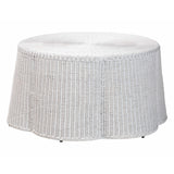 Palm Scalloped Rattan Coffee Table by Wicker Fair