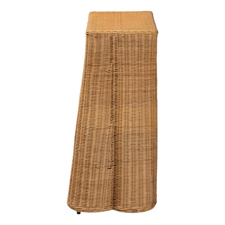 Cove Scallop Natural Rattan Console Table by Wicker Fair