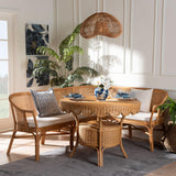 Persia 3 Piece Natural Rattan Dining Nook Set by Wicker Fair