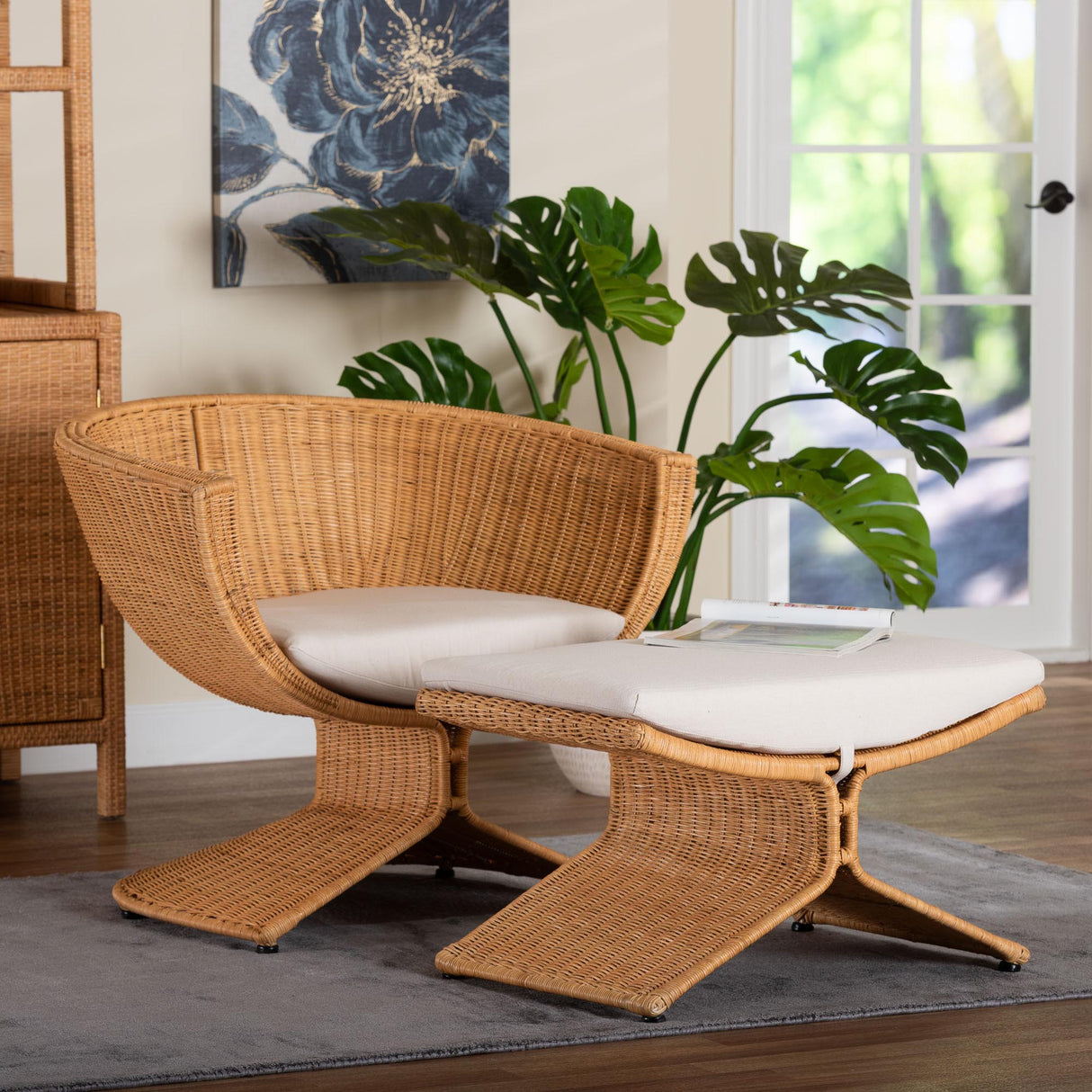 Seya Natural Rattan 2-Piece Living Room Set by Wicker Fair