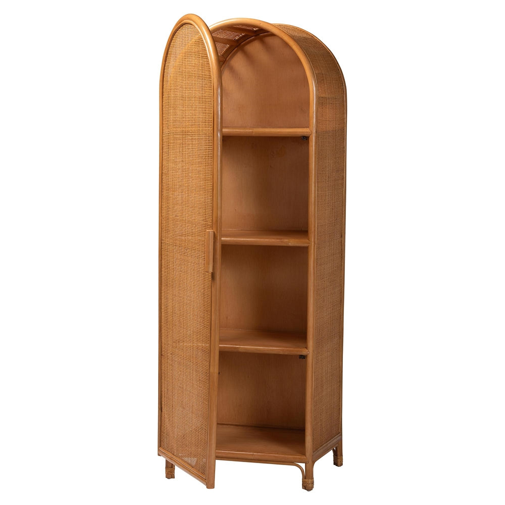 Paloma Arched Rattan Accent Cabinet with Shelves by Wicker Fair