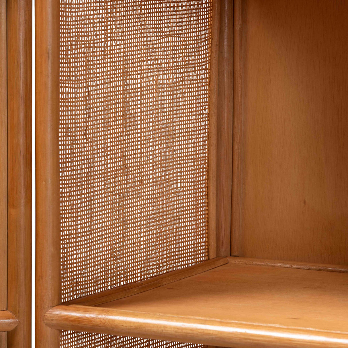 Paloma Arched Rattan Accent Cabinet with Shelves by Wicker Fair