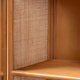 Paloma Arched Rattan Accent Cabinet with Shelves by Wicker Fair