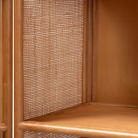 Paloma Arched Rattan Accent Cabinet with Shelves by Wicker Fair