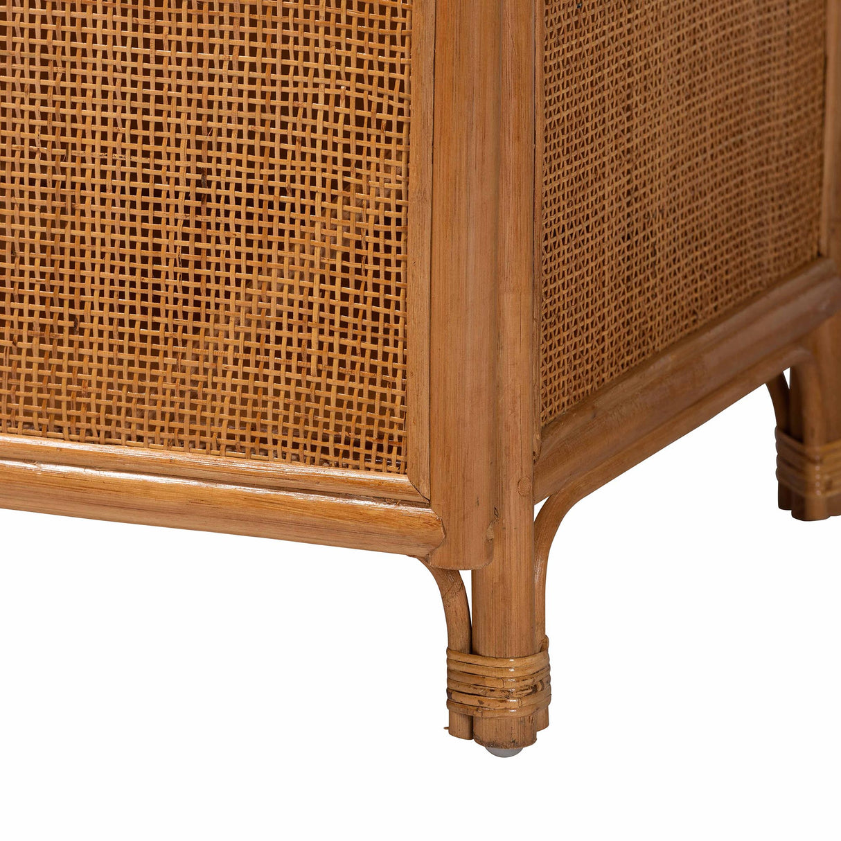 Paloma Arched Rattan Accent Cabinet with Shelves by Wicker Fair