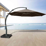 11.5 Ft Cantilever Sunbrella Terracotta 360 Umbrella w/Movable Base Model PJO-6115-TERRA-UM-2PC by Panama Jack