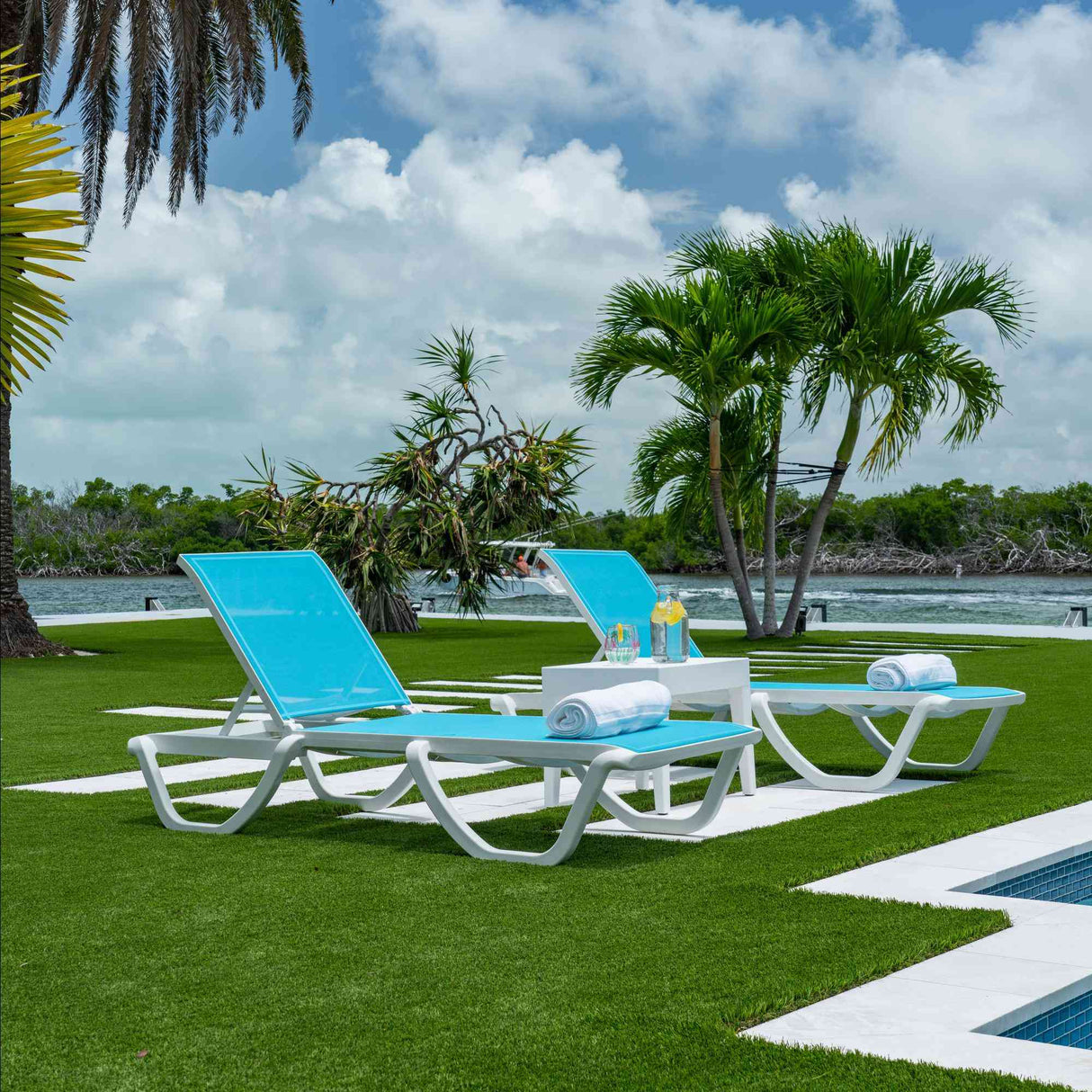 Abaco Outdoor 3-Piece Chaise Lounge Set Model PJO-4601-WHT-3CL by Panama Jack