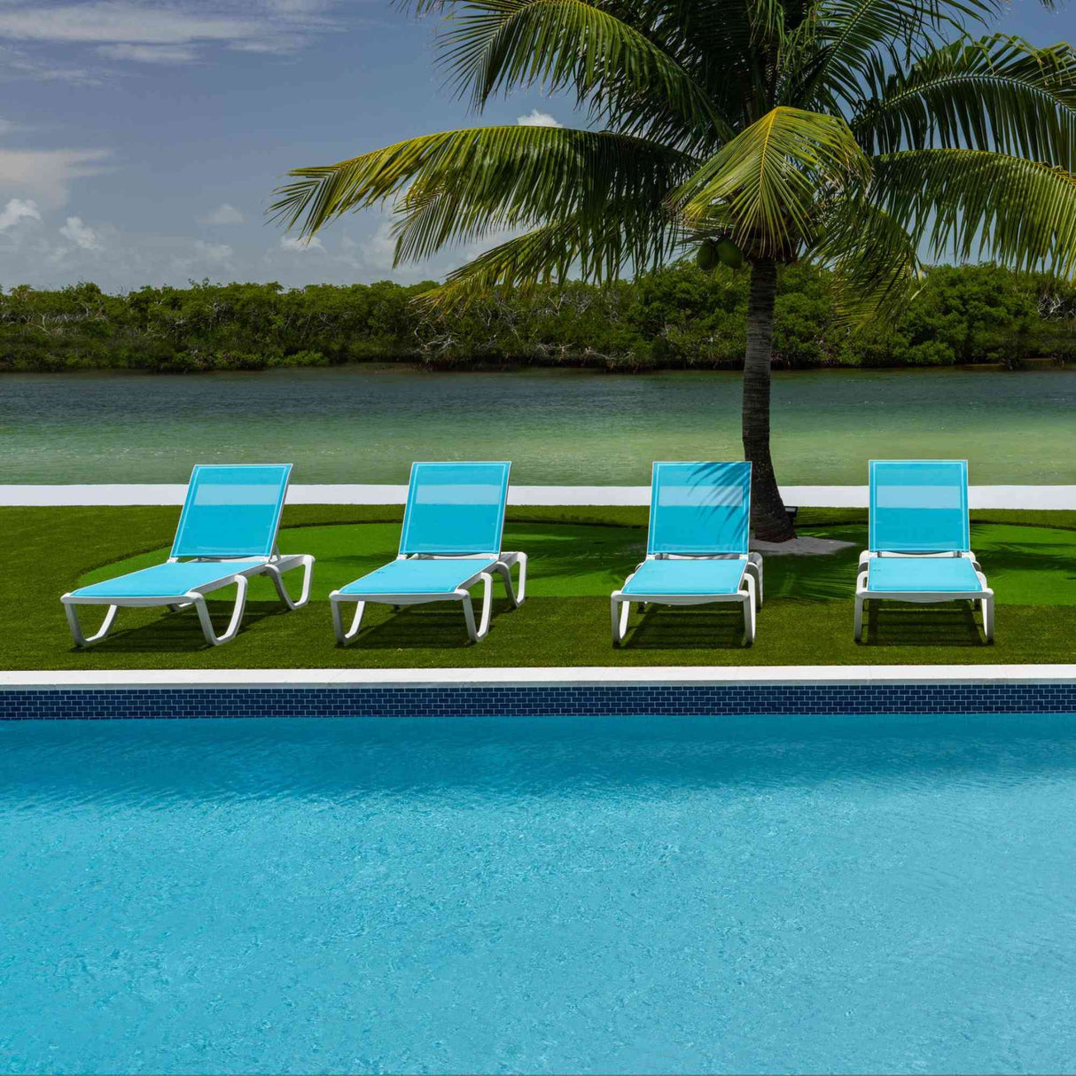Abaco Outdoor (Set of 2) Chaise Loungers Model PJO-4601-WHT-CL-SET2 by Panama Jack