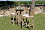 Austin Outdoor 3-Piece Round Pub Table Set with Cushions Model PJO-3801-NAT-3PP-CUSH by Panama Jack