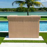 Austin Outdoor Bar with Glass Model PJO-3801-NAT-BC-GL by Panama Jack