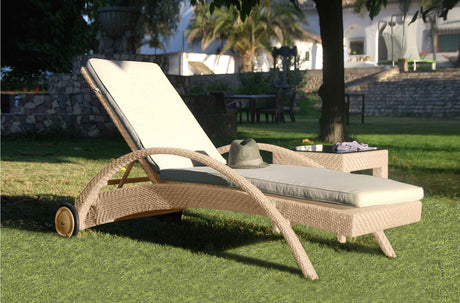 Austin Outdoor Chaise Lounge with Cushion Model PJO-3801-NAT-CL-CUSH by Panama Jack