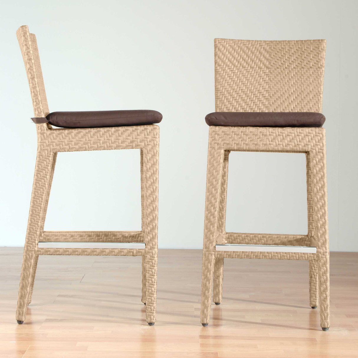 Austin Outdoor Barstool with Cushion Model PJO-3801-NAT-BS-CUSH by Panama Jack