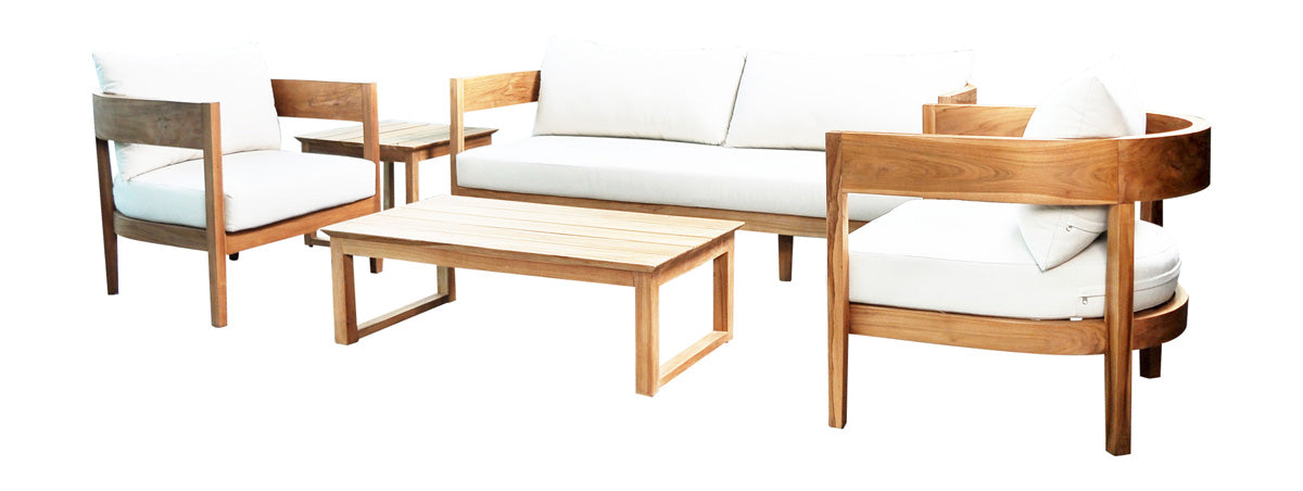 Bali Teak Outdoor 5-Piece Seating Set Model PJO-3601-NAT-5PC by Panama Jack