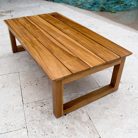 Bali Teak Outdoor Coffee Table Model PJO-3601-NAT-CT by Panama Jack