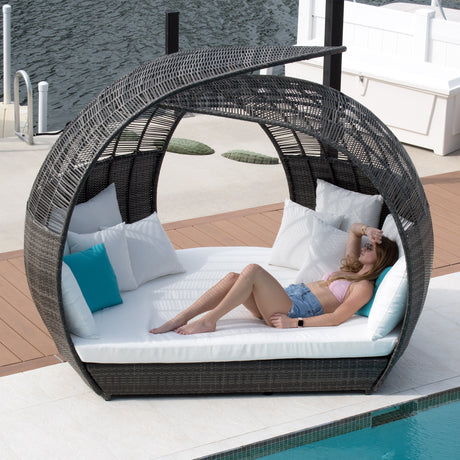Banyan Outdoor Daybed Model PJO-5001-GRY-DB by Panama Jack