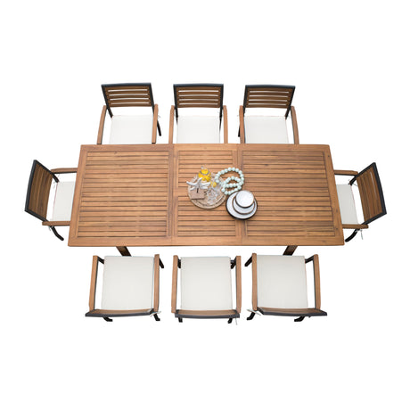 Boca Grande Outdoor 7-Piece Rectangular Dining Set Model PJO-3201-GRY-7DA-CUSH by Panama Jack